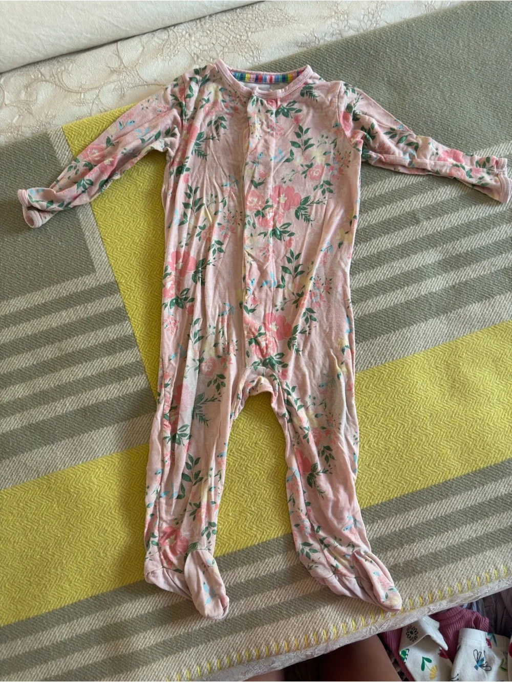 Magnetic Me Pink Floral Footed Pajamas